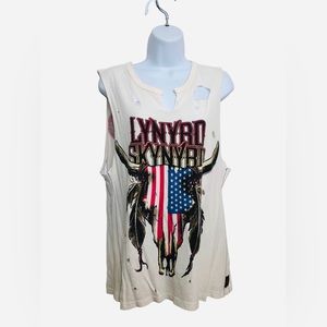 Vintage Y2K Trunk LTD Limited Edition Lynrd Skynrd Buffalo Skull Tank Top Shirt
